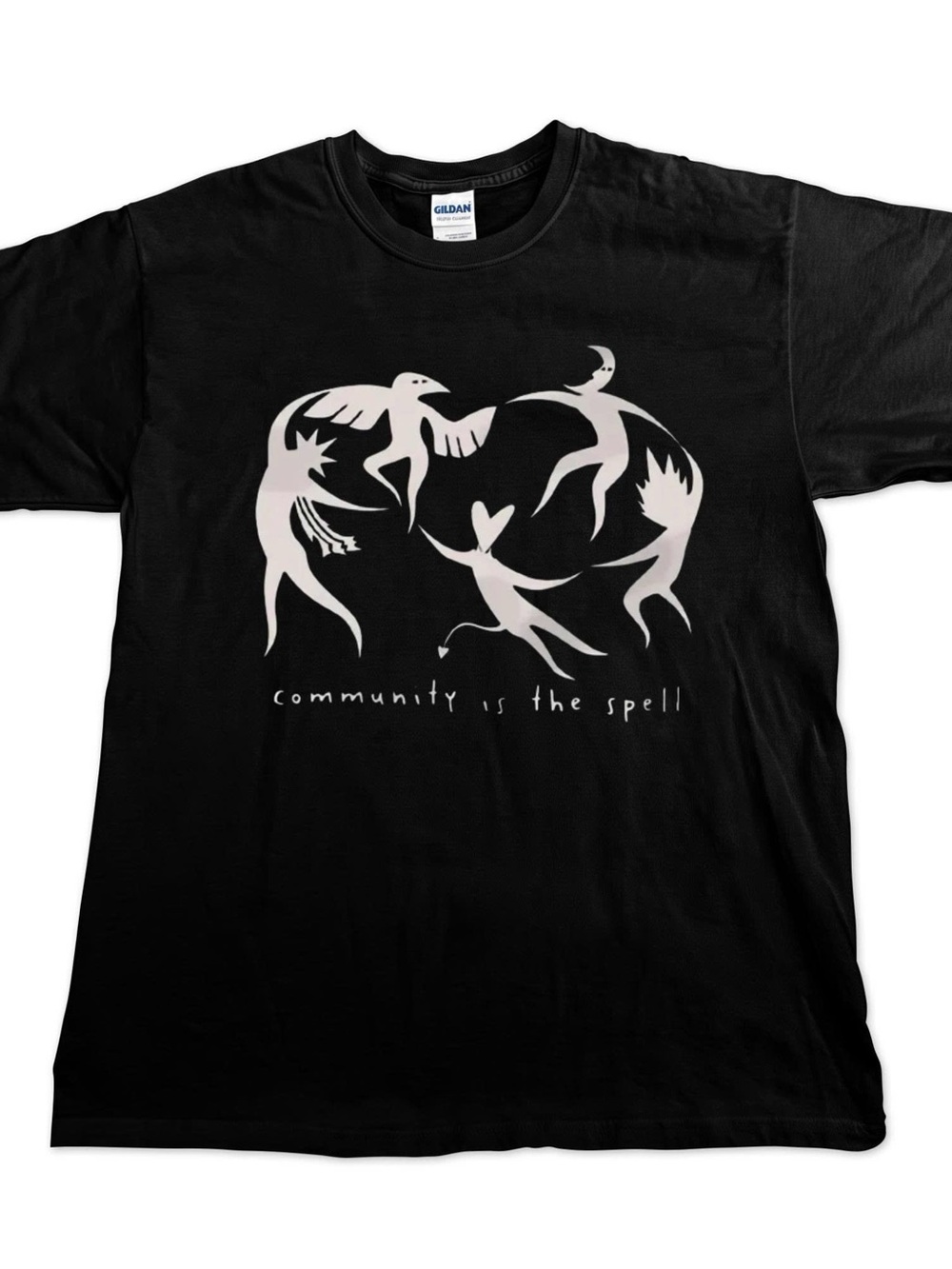 Community is the spell Witchy Graphic Tee Black Gothic T-shirt